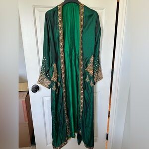 Beautiful embellished green Indian jacket